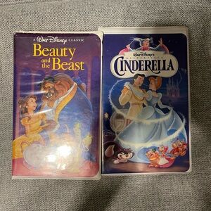 Bundle Disney VHS Tapes - Beauty and the Beast & Cinderella